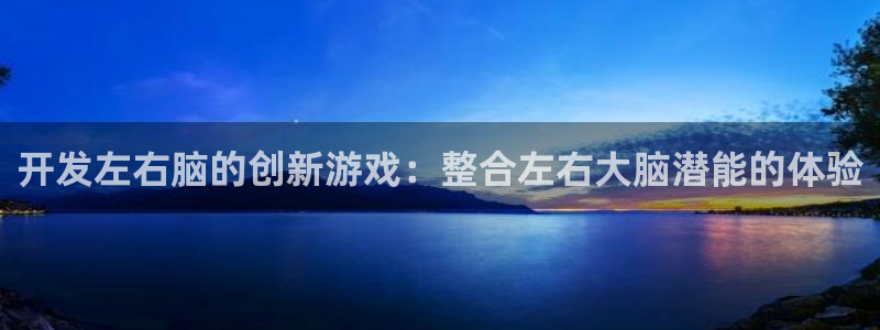 沐鸣2娱乐平台登录客服：开发左右脑的创新游戏：整合左右大脑潜能的体验